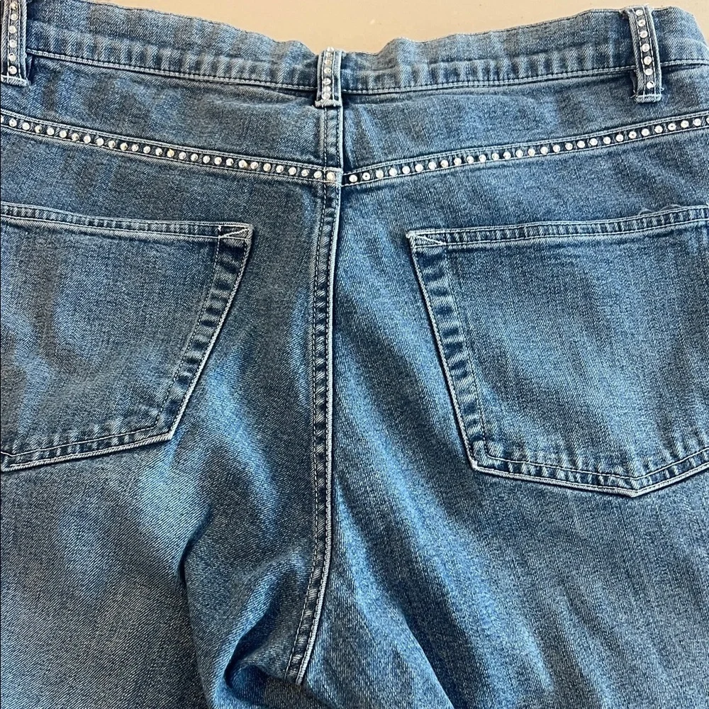 Jeans Swarovski Crystals Sz 10 Christine Alexander Festival Rodeo Wide Leg - Picture 4 of 9
